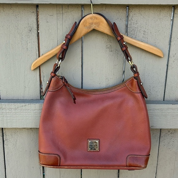 Dooney & Bourke Handbags - Authentic Dooney & Burke Pebble Leather Hobo Bag Missing Some Piping See Photos